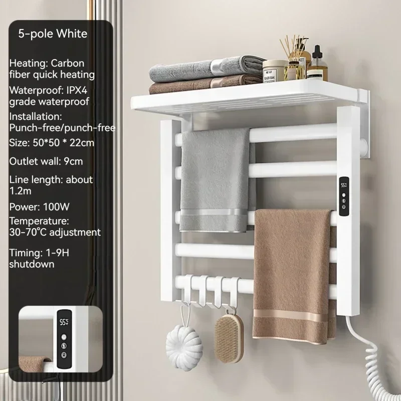 Intelligent Electric Heated Towel Drying Organizer Rack - Image 14
