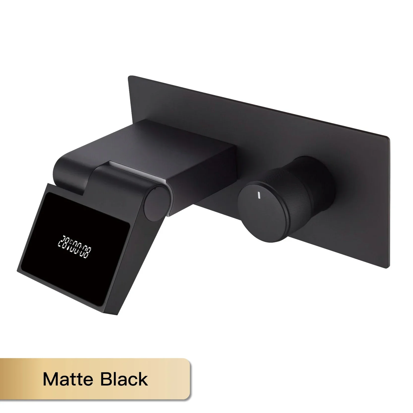 Intelligent Hidden Black Brass LED Digital Faucet - Image 10