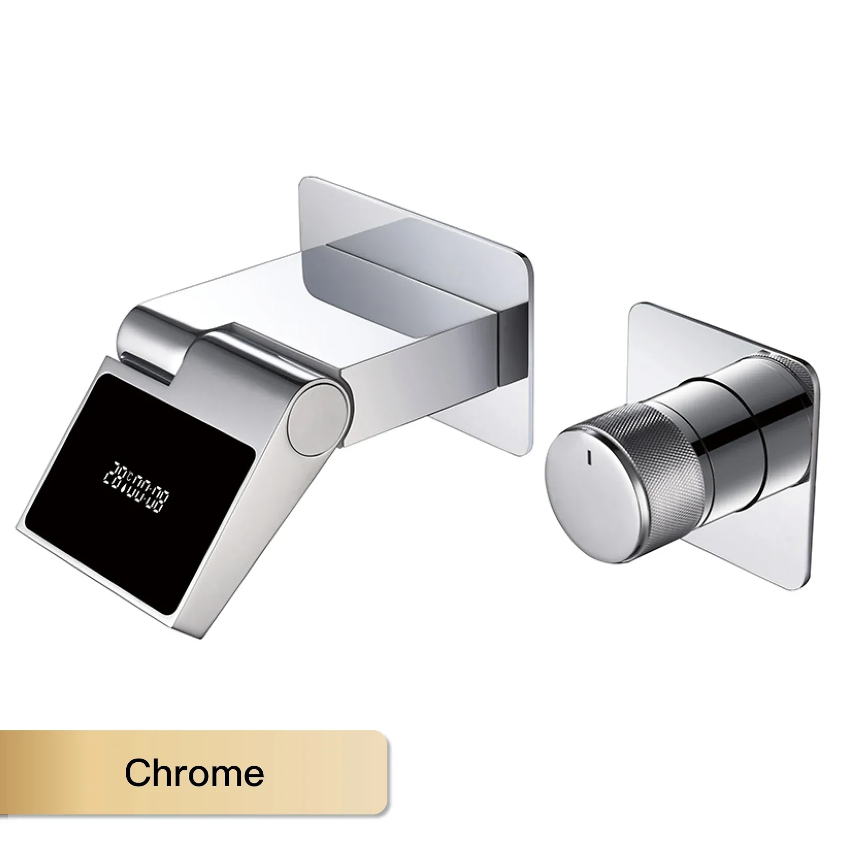 Intelligent Hidden Black Brass LED Digital Faucet - Image 7