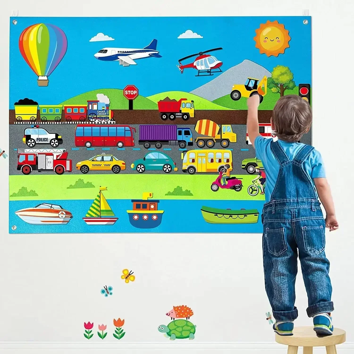Interactive Early Learning Farm Animals Felt Story Board Set - Image 7