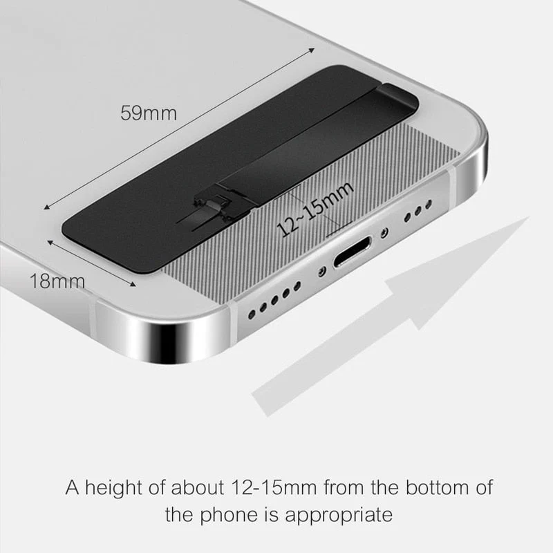 Invisible Metal Sticky Phone Holder Bracket - Image 6