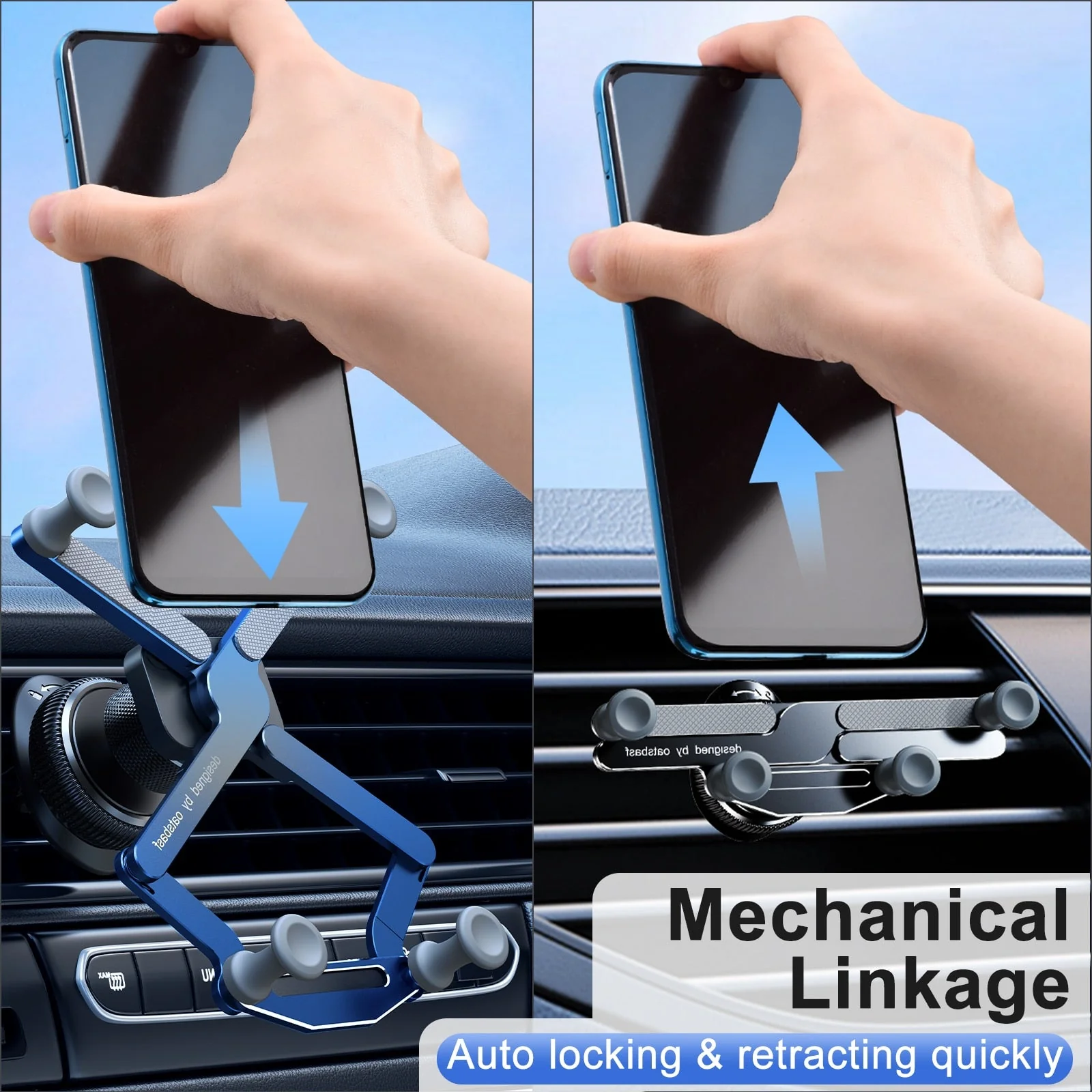 Invisible Rotatable Air Vent Mount Car Phone Holder - Image 3