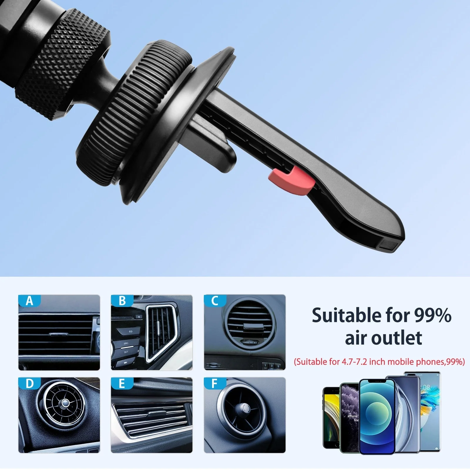 Invisible Rotatable Air Vent Mount Car Phone Holder - Image 5
