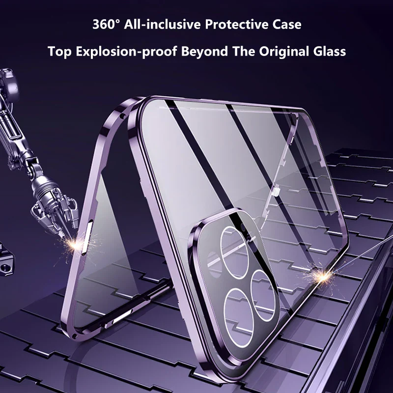 Invisible Shield Full Cover Anti-Peep Privacy Magnetic Phone Case - Image 7