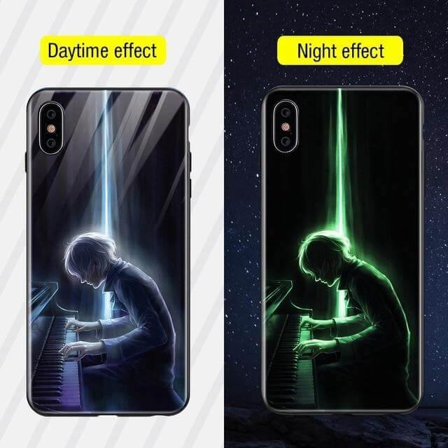 Iphone Luminous Cute Luxury Anti Scratch Glass Case - Image 16