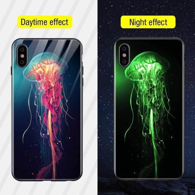 Iphone Luminous Cute Luxury Anti Scratch Glass Case - Image 20