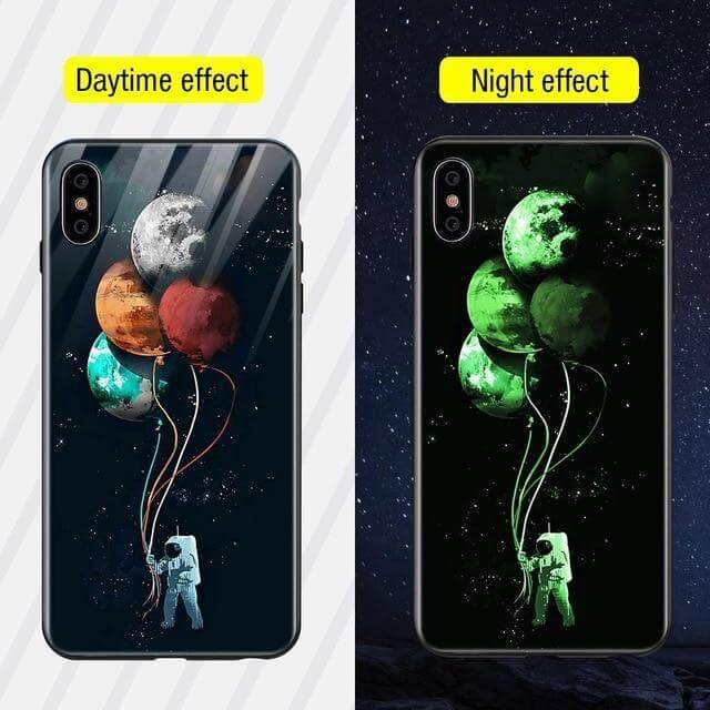 Iphone Luminous Cute Luxury Anti Scratch Glass Case - Image 3