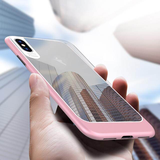 iPhone X Luxury Hybrid Transparent Clear SlimHard Back Cover Case - Image 3
