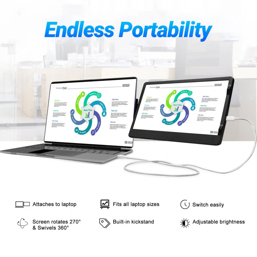 IPS Panel HDMI Compatible Laptop Monitor - Image 6