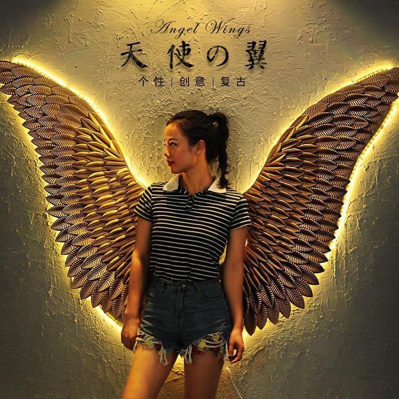 Iron Angel Wings Wall Decor - Image 2