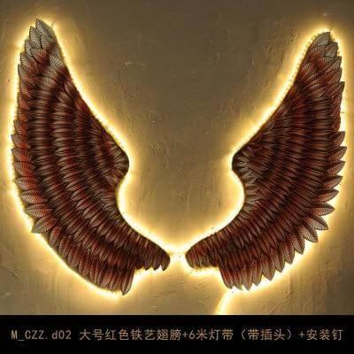 Iron Angel Wings Wall Decor - Image 6