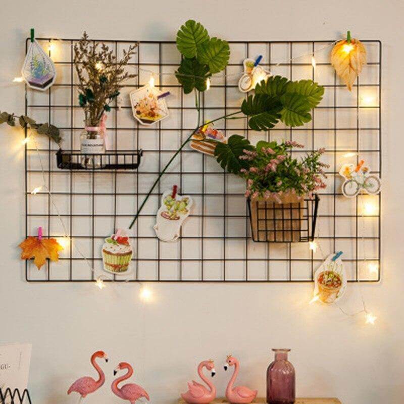 Iron Grid Home Wall Decoration Organizer - Image 28