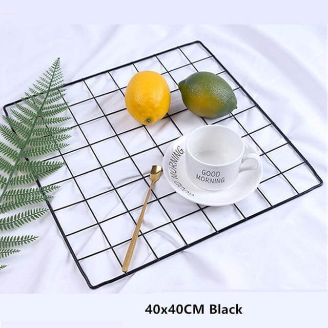 Iron Grid Home Wall Decoration Organizer - Image 4