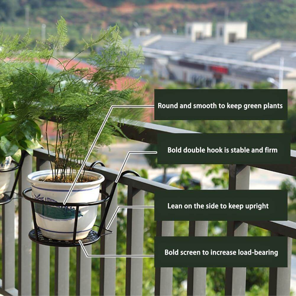 Iron Outdoor Hanging Baskets Flower Pot Holder - Image 3