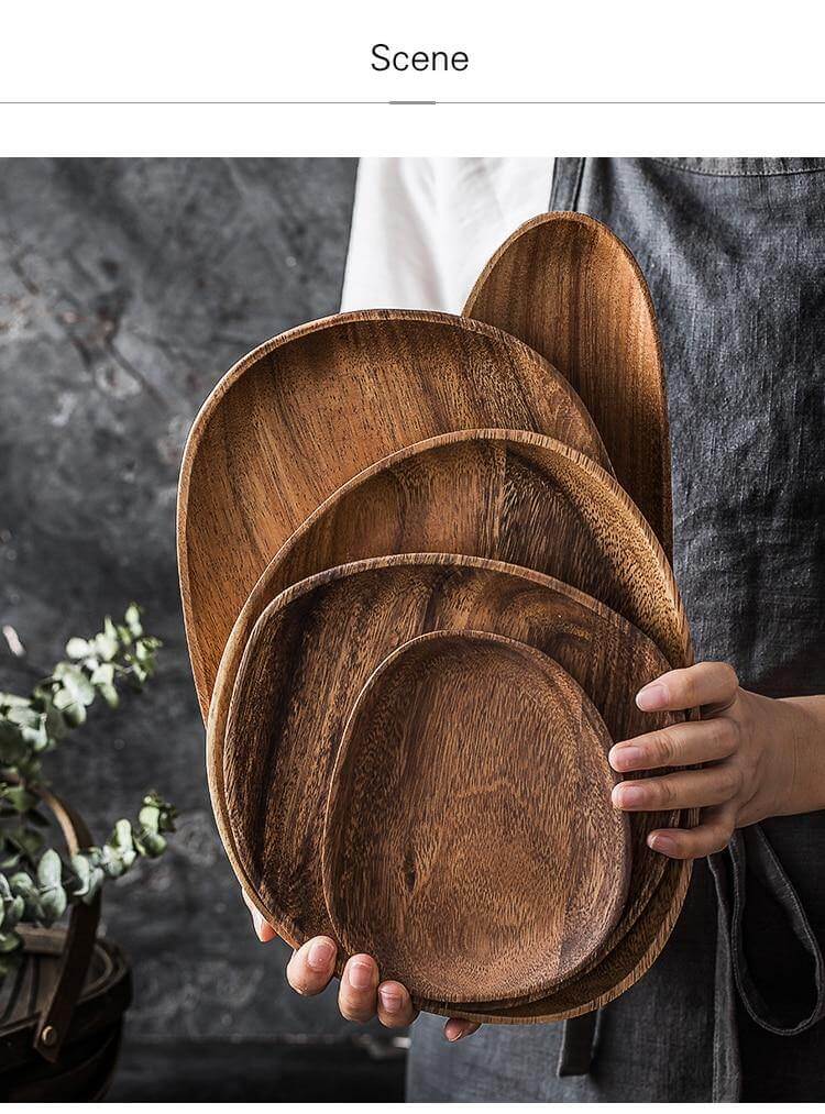 Irregular Natural Wood Plates - Image 8