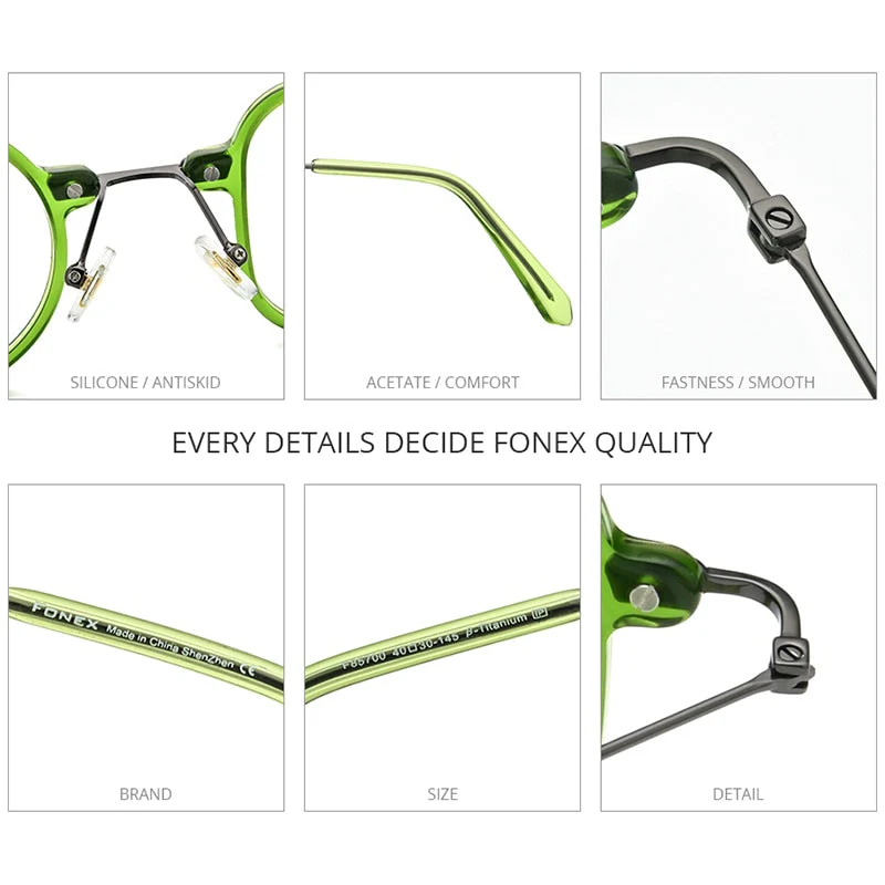 Irregular Shape Geeky Titanium Eyeglasses - Image 3