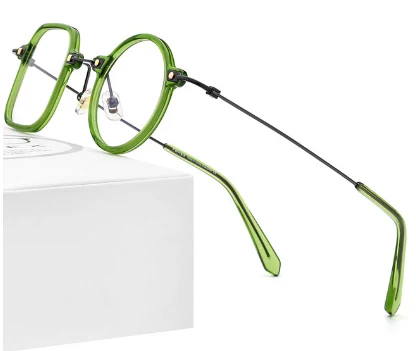 Irregular Shape Geeky Titanium Eyeglasses - Image 6