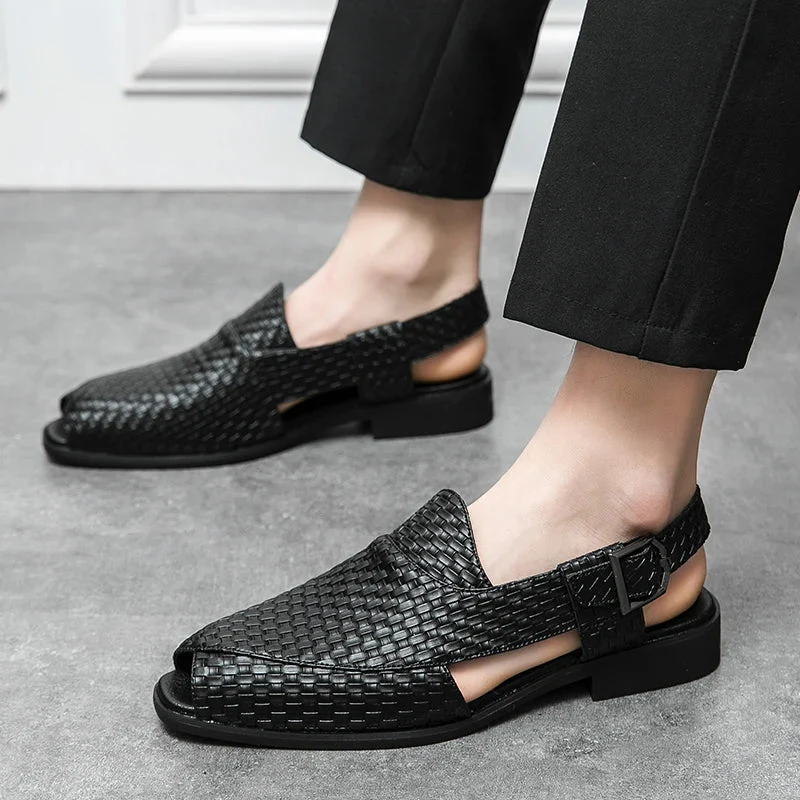 Italian Craft Handmade Solid Leather Sandals - Image 2