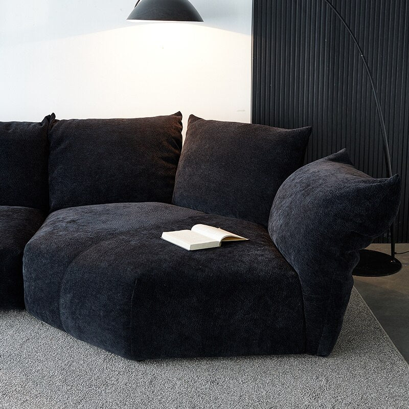 Italian Style Minimalist Modern Life Velvet Adjustable Sofa - Image 2
