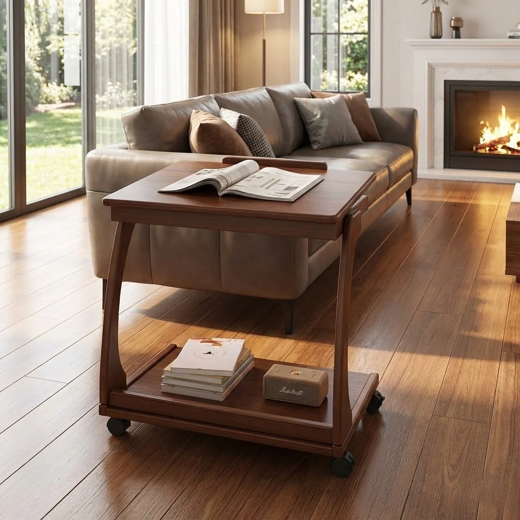 Italian Style Rolling Lift-Top Coffee Table - Image 6