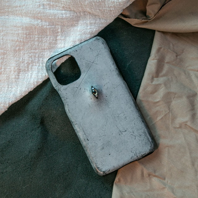 Italian Waxed Leather Creative Eye iPhone Case - Image 4