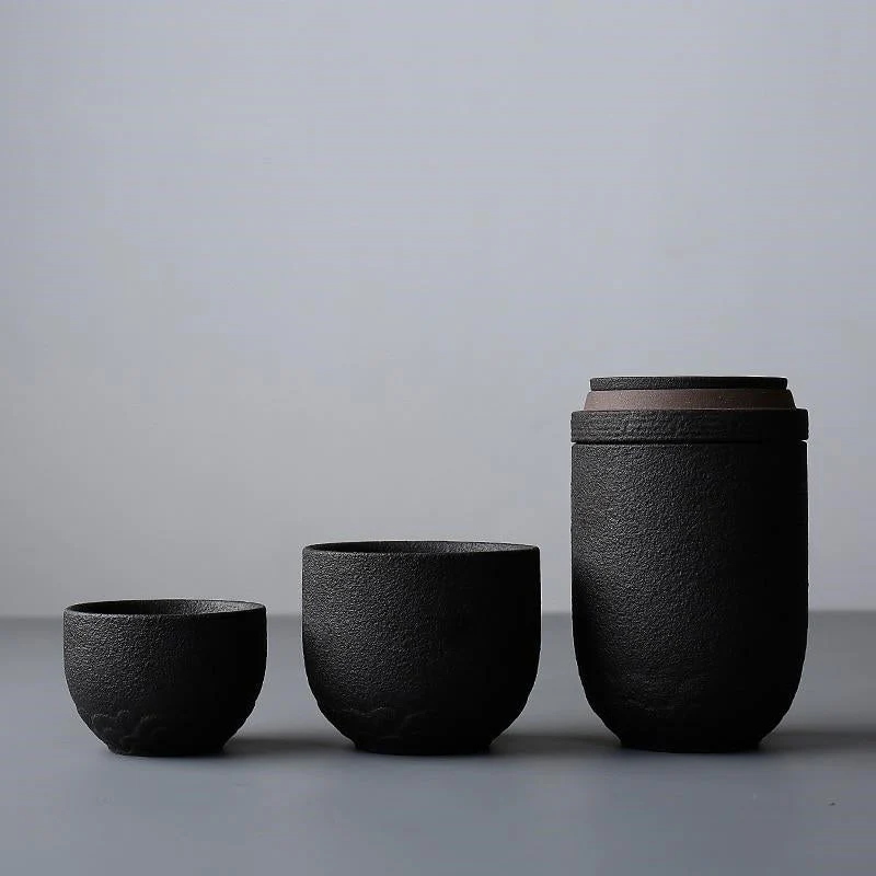 Japanese Elegant Ceramic Travel Teapot - Image 4