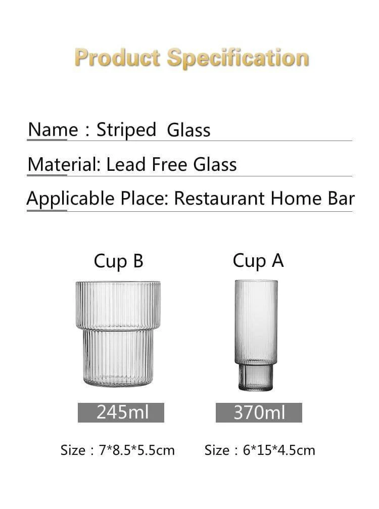 Japanese Style Creative Striped Glass - Image 8