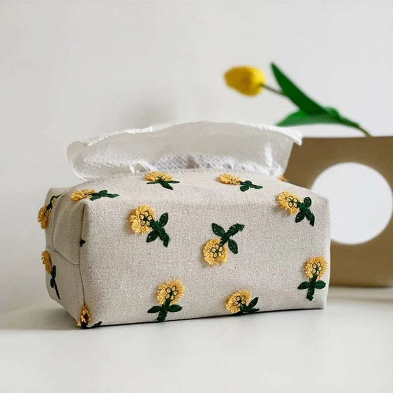 Japanese Style Environment Friendly Flower Tissue Box - Image 5