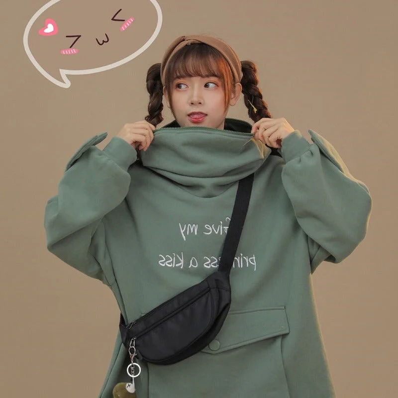 Japanese Style Long Sleeve Frog Hoodie - Image 3