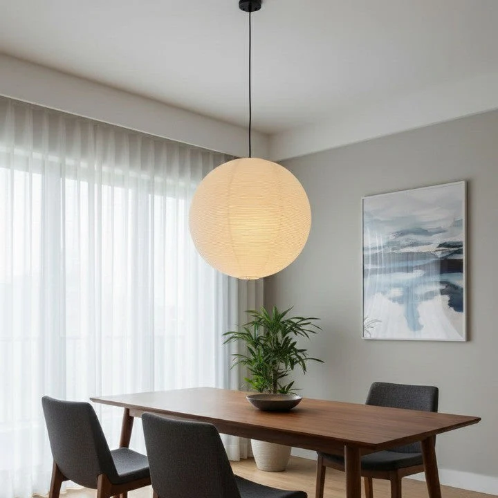 Japanese Style Paper Lantern Pendant Ceiling Lamp - Image 2