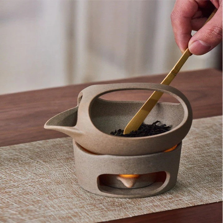 Japanese Style Simple Candle Tea Warmer Pot - Image 5