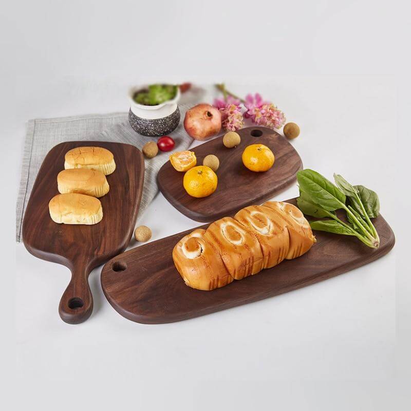 Japanese-style Walnut/Beech special-shaped Solid Wood Cutting Board - Image 3