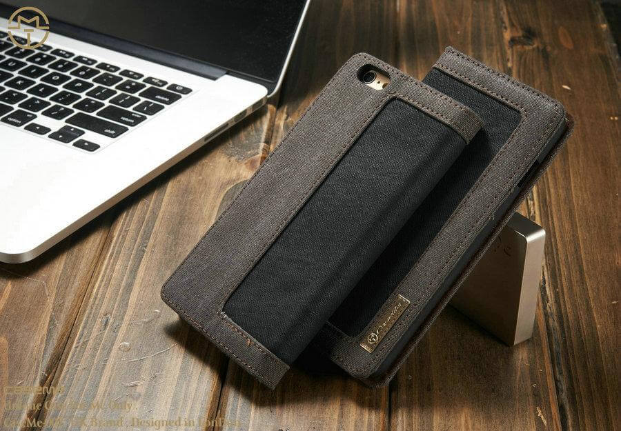 Jeans Leather Flip Wallet Iphone X Case - Image 4