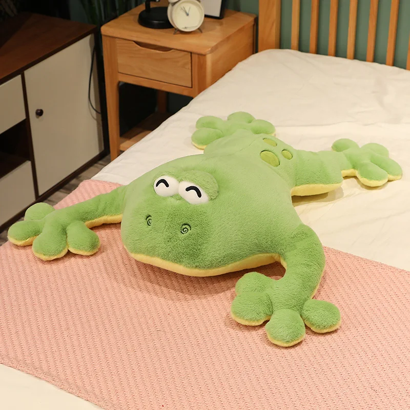 Jumbo Huggable Giant Green Frog Plush Toy - Image 7