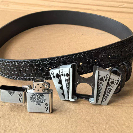 Kerosene Lighter Metal Buckle Belt - Image 5