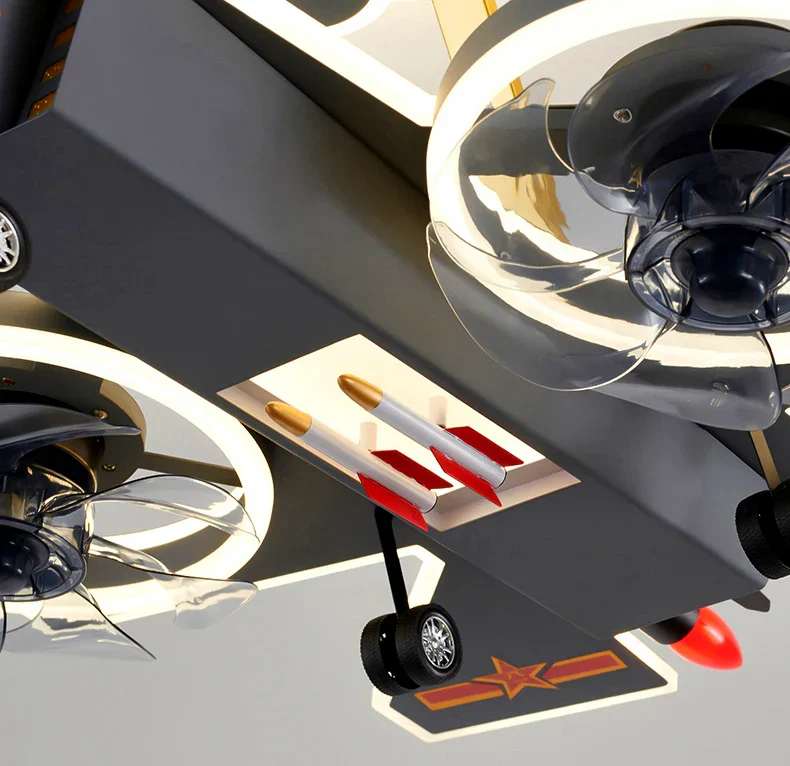 Kids Dream Jet Remote Control Ceiling Fan Light - Image 2