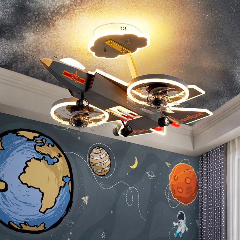 Kids Dream Jet Remote Control Ceiling Fan Light - Image 5