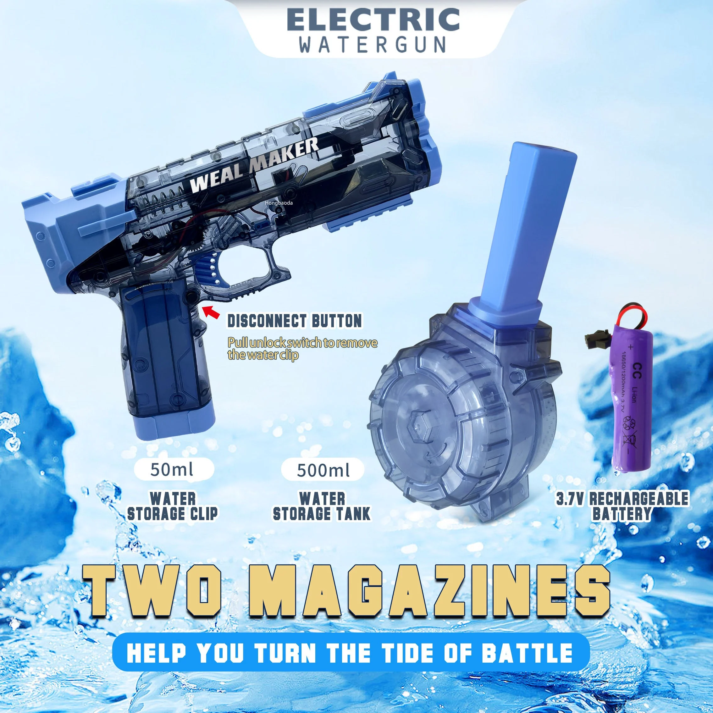 Kids Electric Aqua Fun Water Toy Gun - Image 3