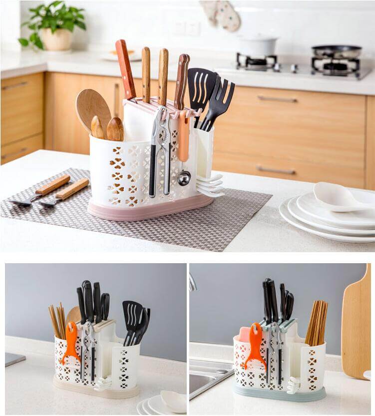Kitchen Chopsticks Cage Spoon Storage Box - Image 5