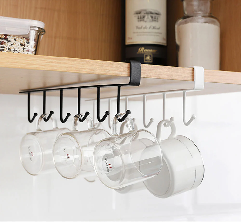 Kitchen Under Cabinet Organizer Hook Rack - Image 2