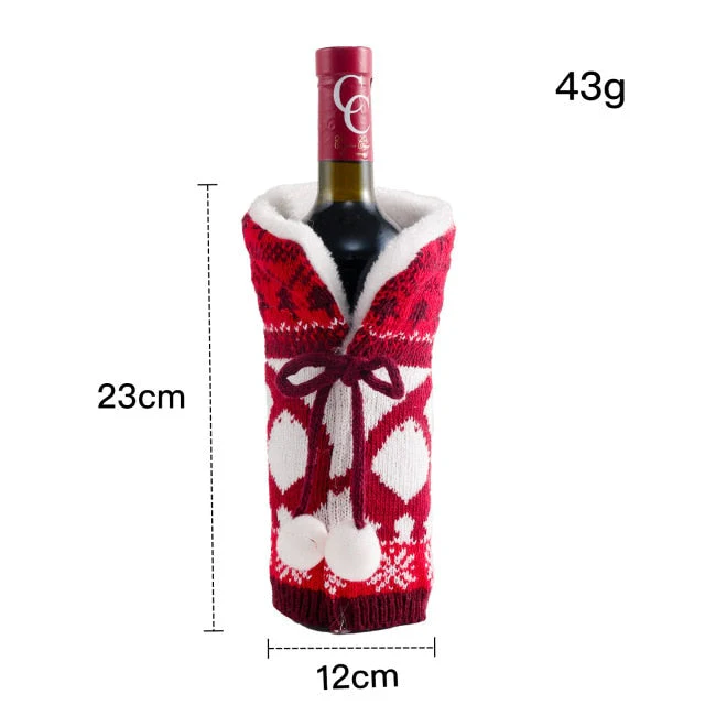 Knitted Christmas Bottle Cover - Image 7
