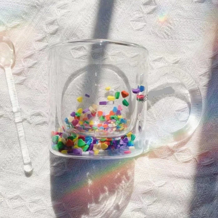 Korean Double Layer Glass Cup - Image 3