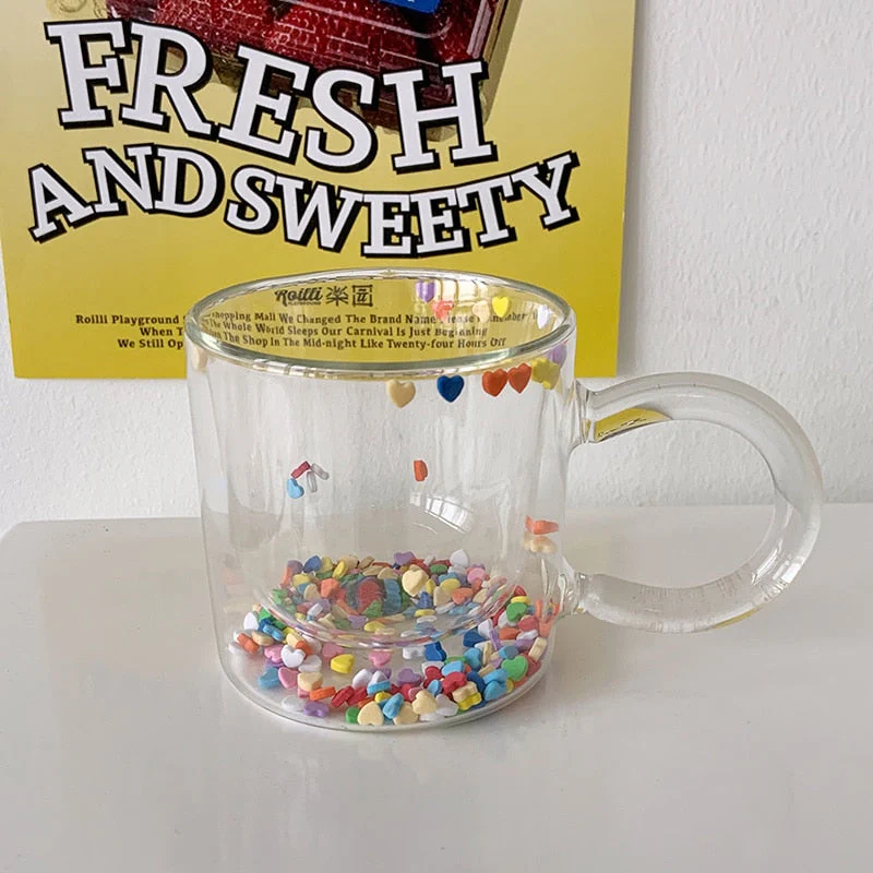 Korean Double Layer Glass Cup - Image 5