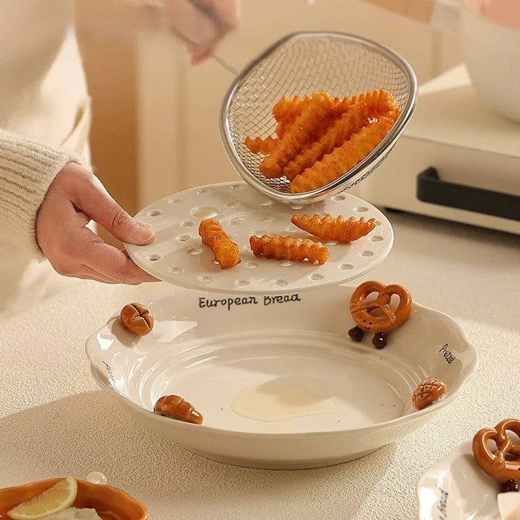 Korean Snacks Ceramic Cute Serving Plate - Image 3