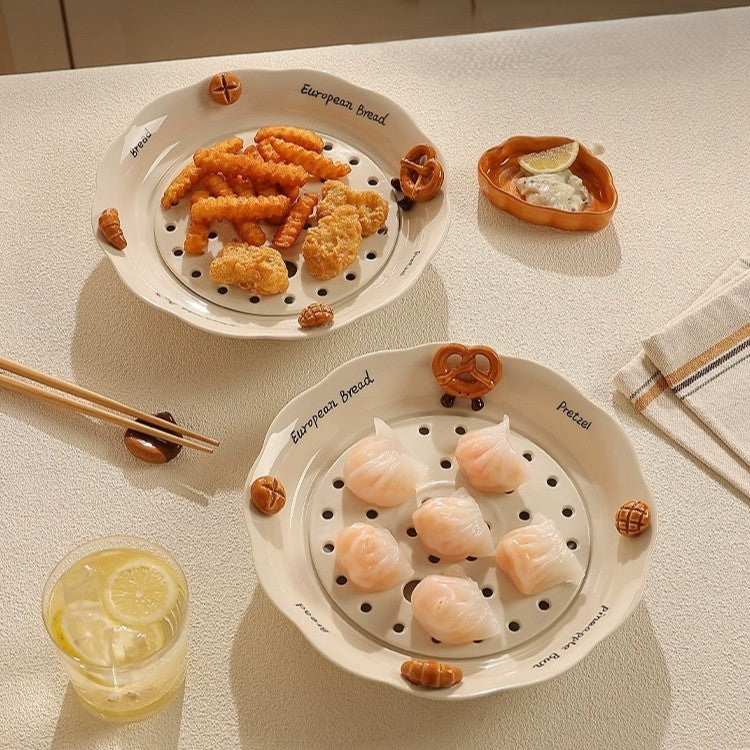 Korean Snacks Ceramic Cute Serving Plate - Image 4