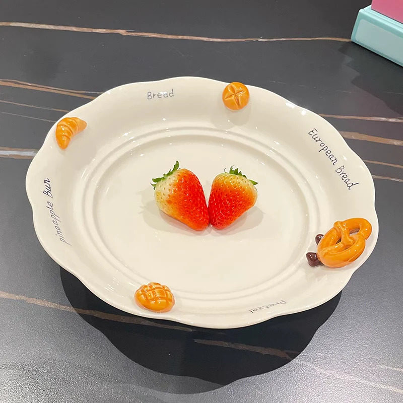 Korean Snacks Ceramic Cute Serving Plate - Image 5