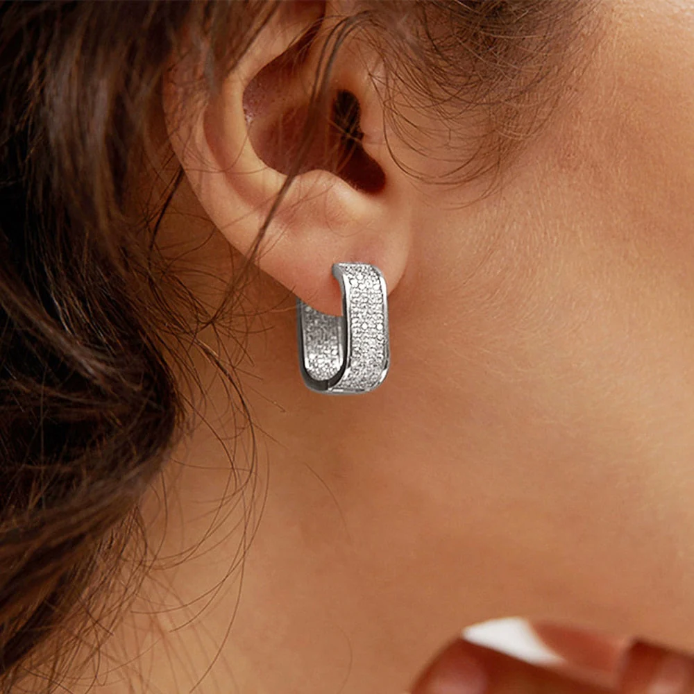 Korean Style Elegant Hoop Earrings - Image 4