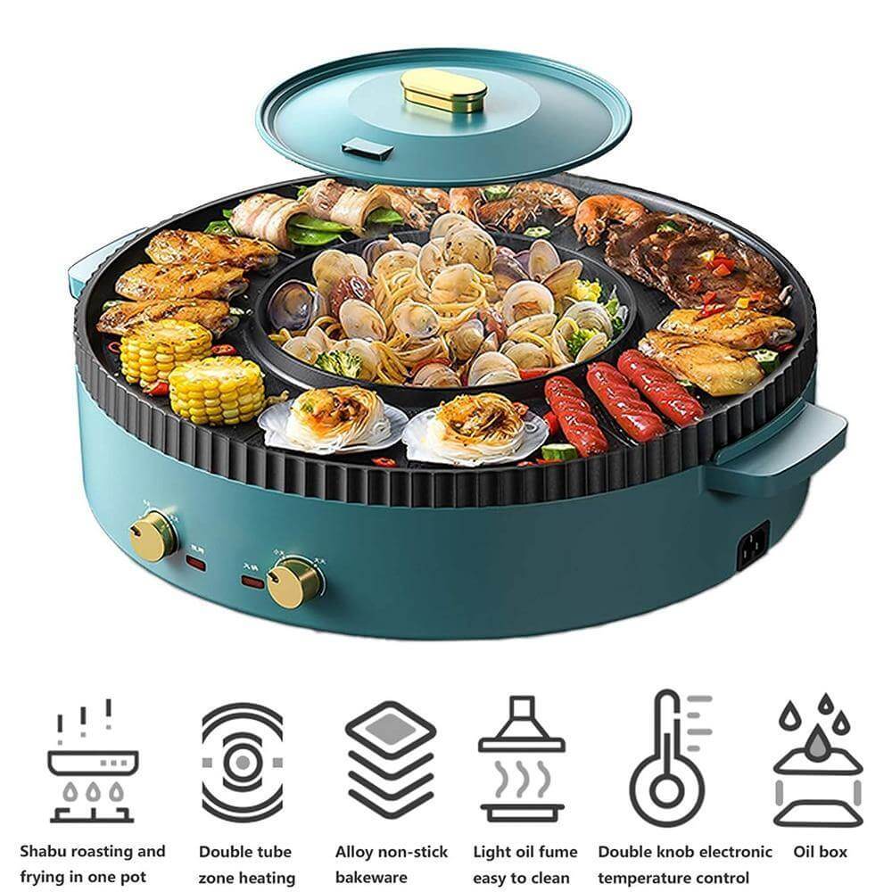Korean Style Non-stick Smokeless Electric Barbecue Grill - Image 2