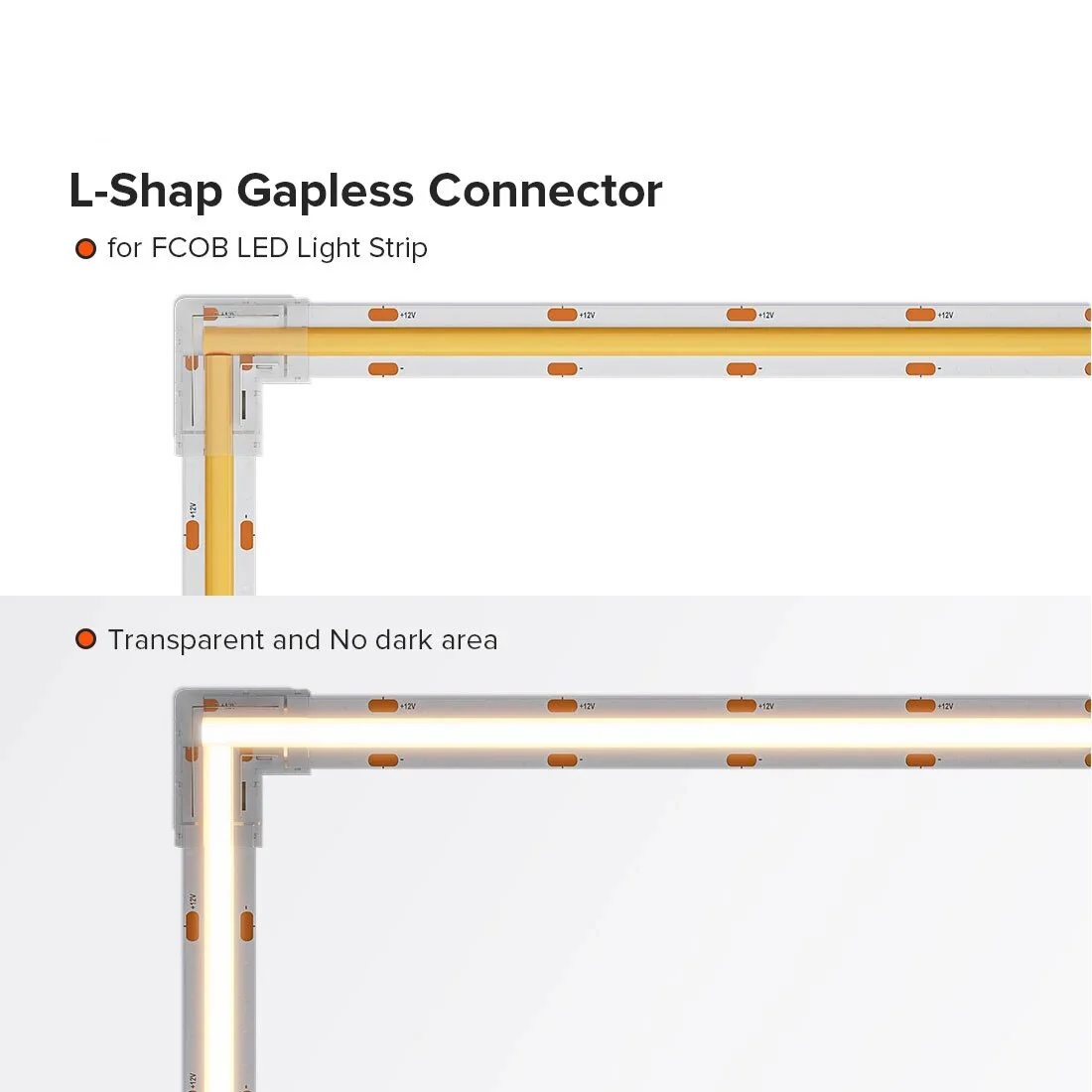 L Shaped Transparent LED Strip Connector - Image 2