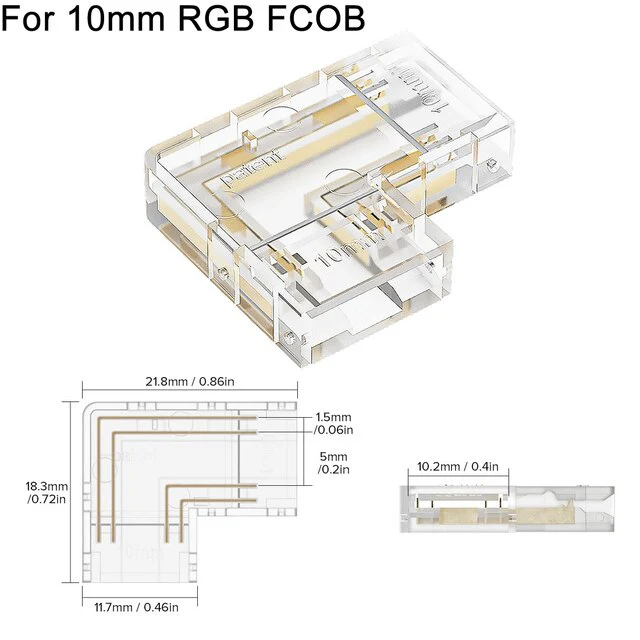 L Shaped Transparent LED Strip Connector - Image 8